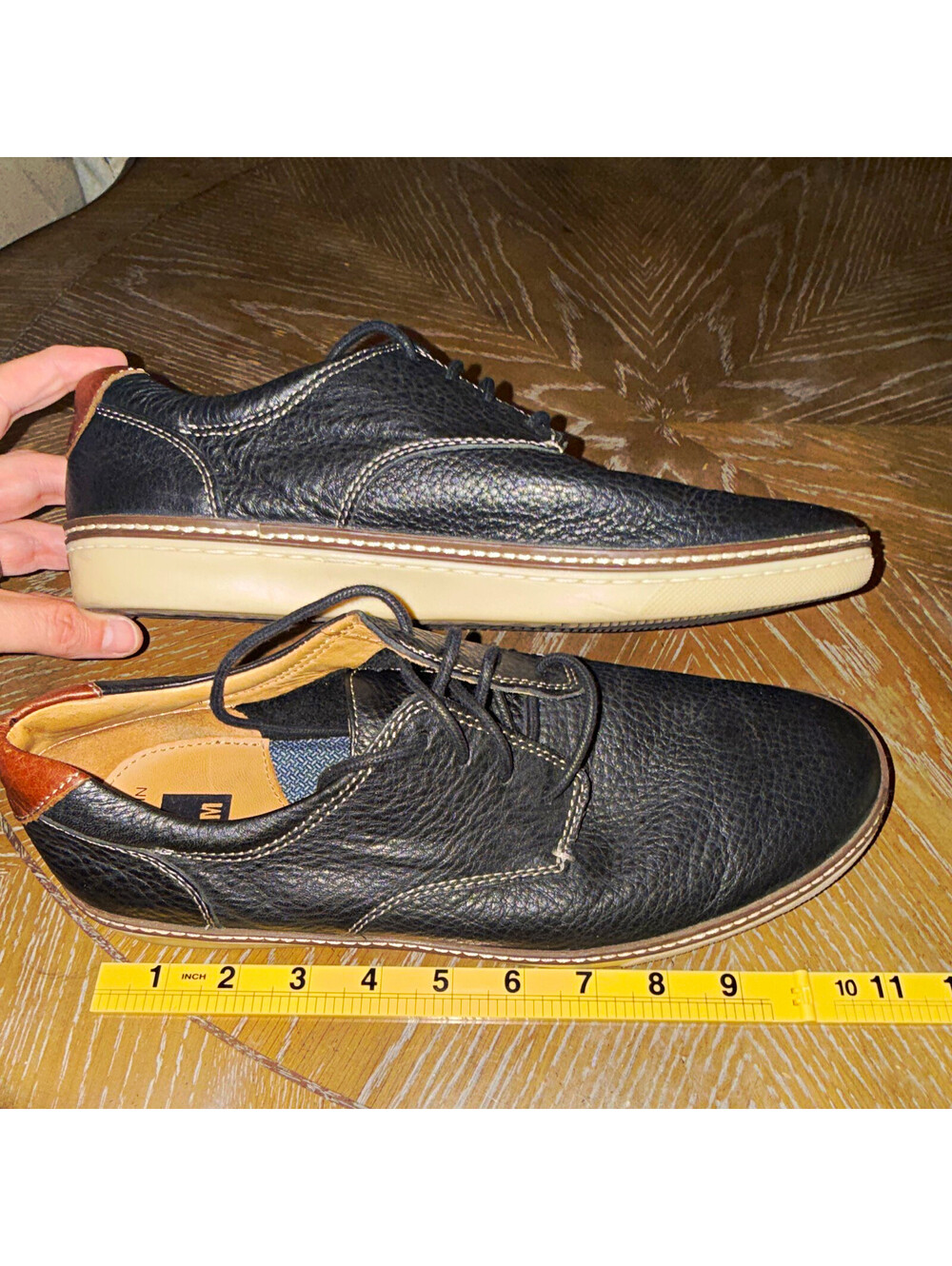 Johnston & Murphy Men’s Black Leather Lace-Up Derby Dress Shoes 10M 25-2641
